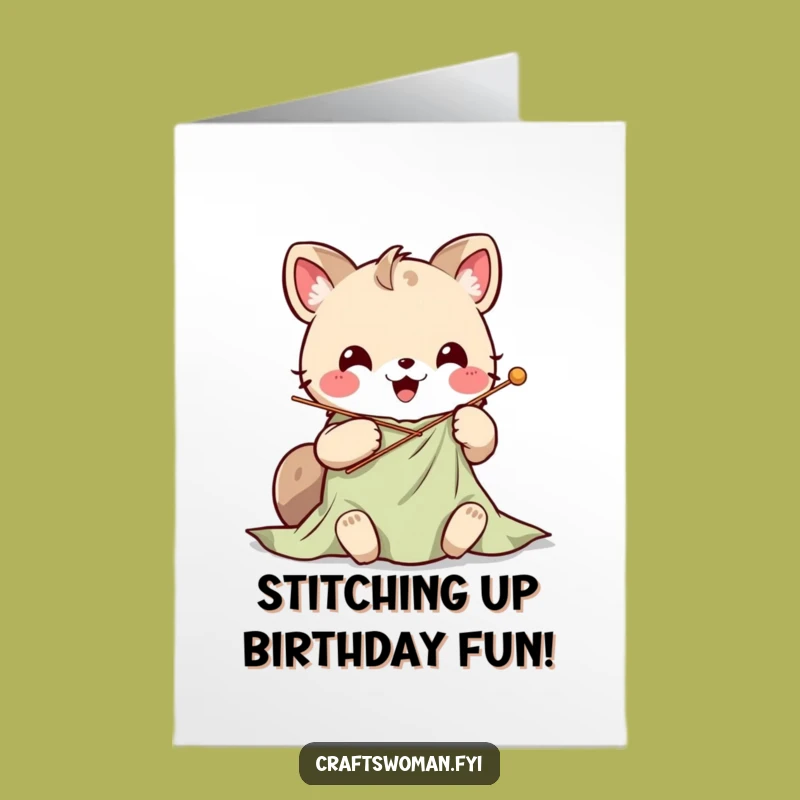 Sew Much Fun Free Printable Birthday Card: Kawaii Stitcher Downloadable Joy Gift