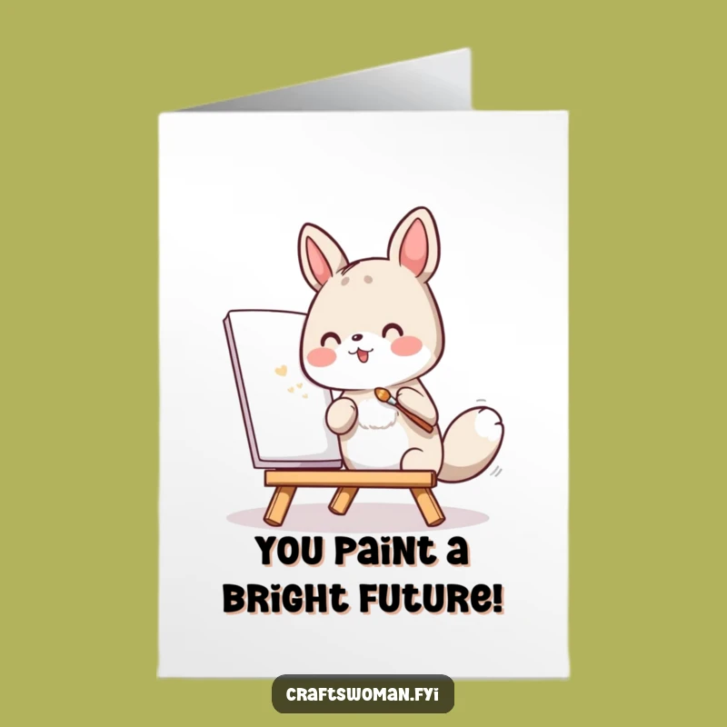 Free Printable Congrats Card: Artistic Animal Painting Funny Downloadable Gift