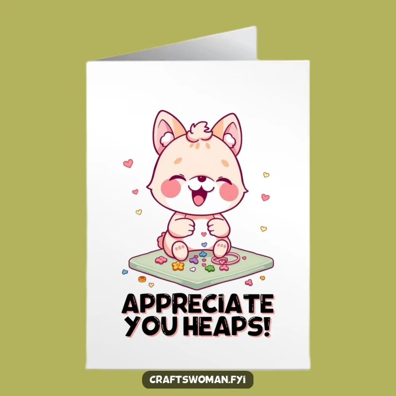 Free Printable Funny Thank You Card: Crafty Animal Gratitude - Heartfelt Humorous Gift
