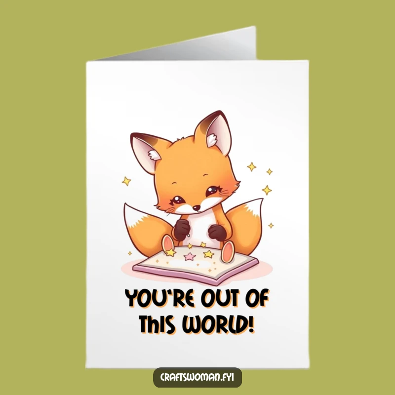 Free Printable Thank You Card: Fox's Sparkly Thanks - Funny Downloadable Gift