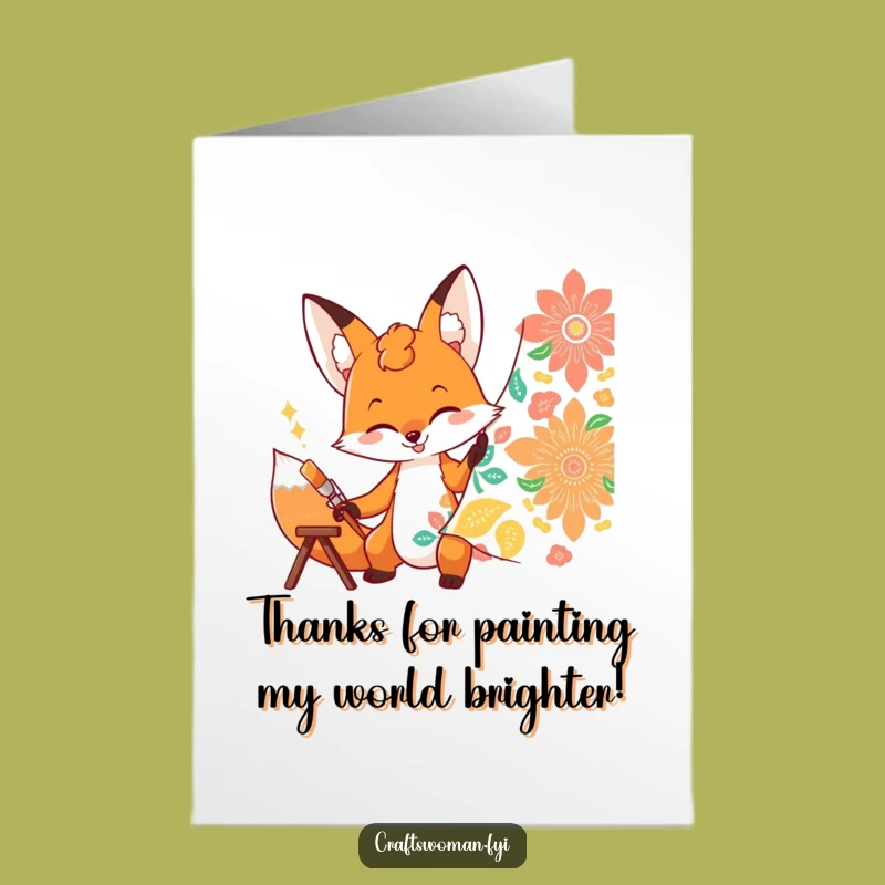 Free Printable Fox Thank You Card: Colorful Thanks, Downloadable!