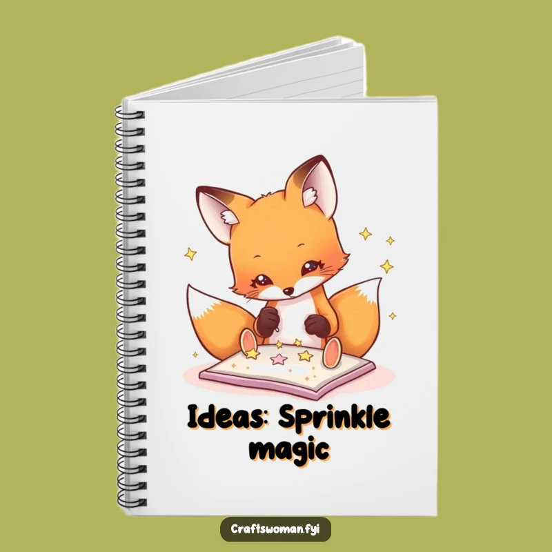 Funny Fox Glitter Notebook: Hilarious Journal for Crafters and Dreamers