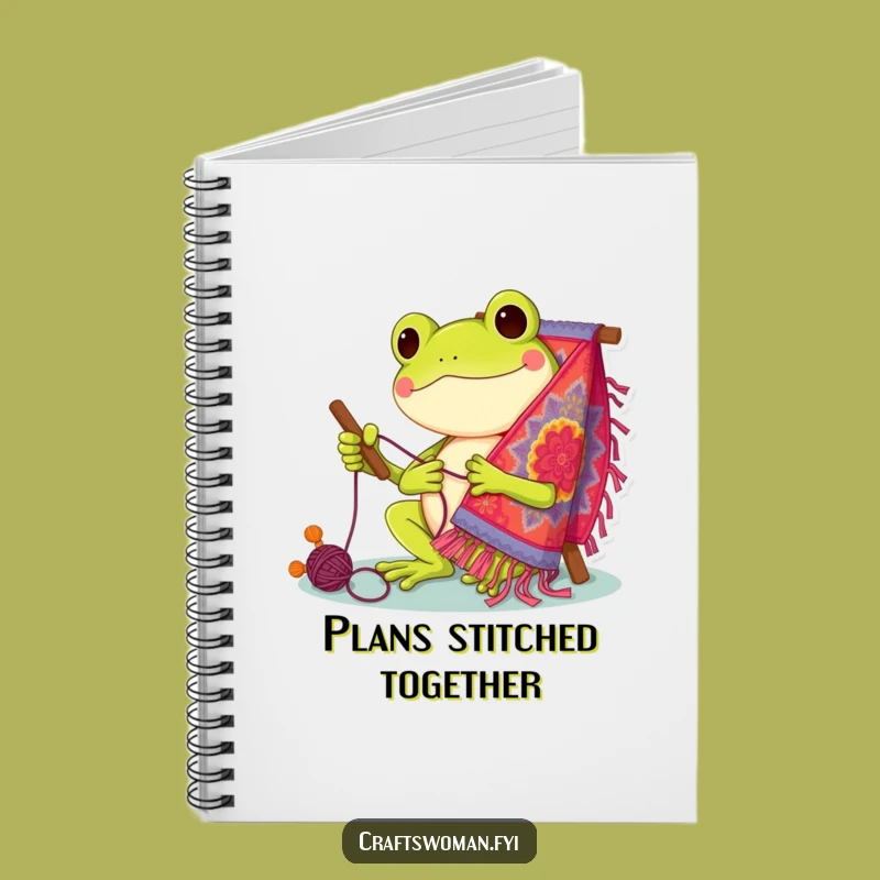 Funny Frog Stitcher Notebook: Cheerful Artist's Journal - Inspiring & Humorous