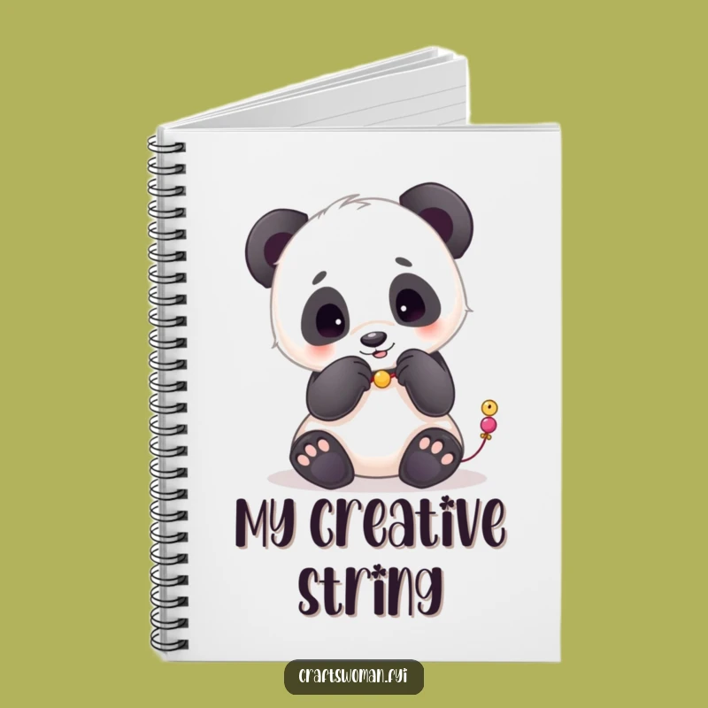 Funny Panda Beads Notebook - A Hilarious Gift for Designers
