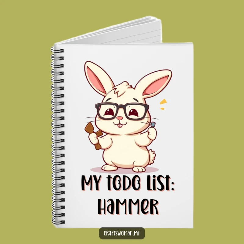 Funny Rabbit Carpenter Notebook: Jot Down Ideas with Hilarious DIY Flair, a Perfect Funny Gift!