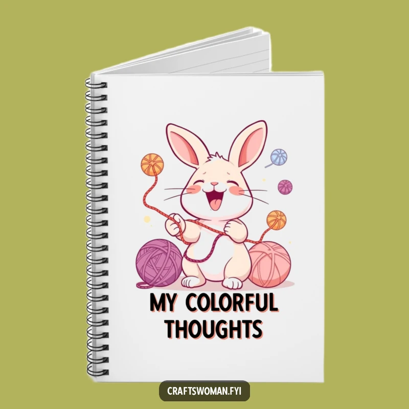 Funny Rabbit Yarn Notebook: Record Projects with Juggling Notes