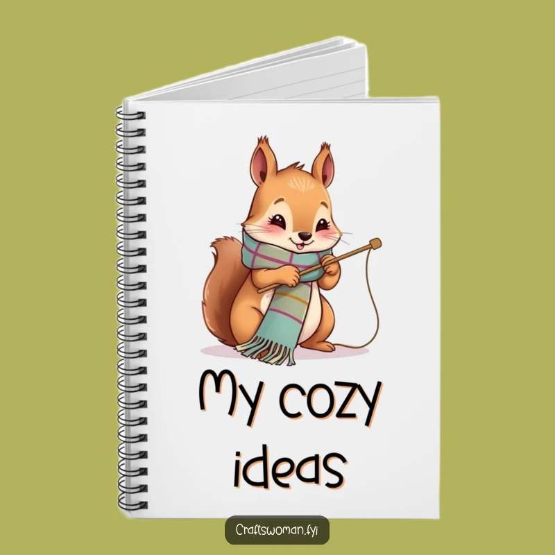 Funny Squirrel Stitcher Notebook: Plan Your Projects, Perfect Gift!
