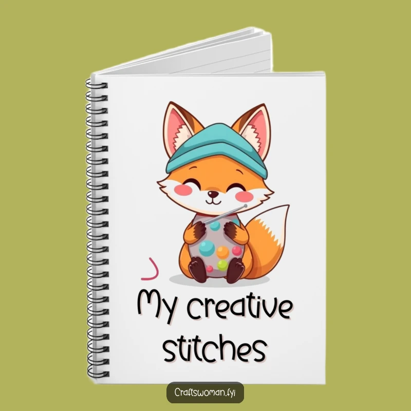 Kawaii Fox Sewing Notebook: Jot Down Your Creative Ideas, Awesome Funny Gift