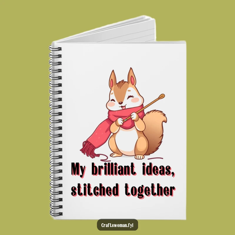 Funny Squirrel Stitching Notebook: Cute Crafting Journal for Ideas