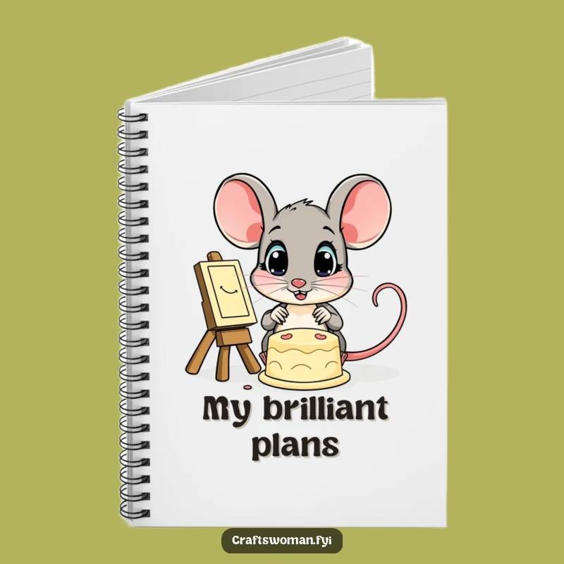 Funny Mouse Notebook: Admiring Creations, Funny Gift for Inspired Minds