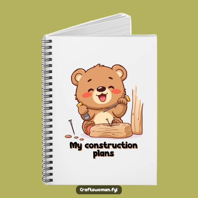 Funny Bear Cub DIY Notebook: Plan Your Projects with Cubby Precision