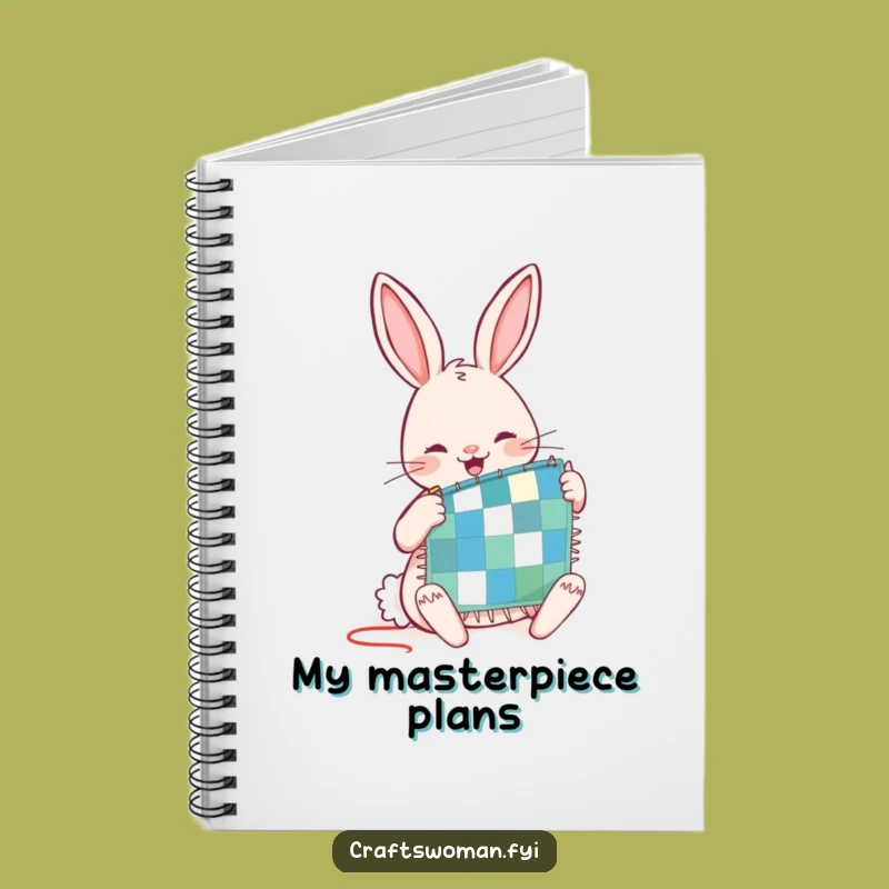 Funny Rabbit Quilter Notebook: Plan Your Projects with a Hilarious Stitching Friend