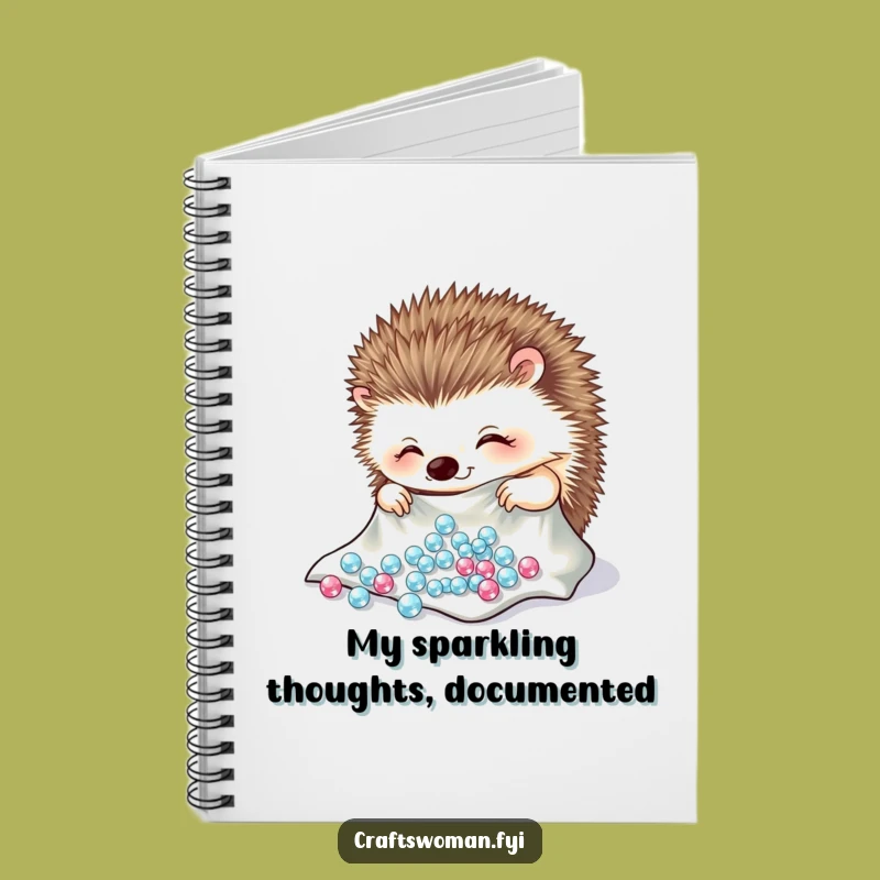 Funny Hedgehog Beading Notebook: Crafty Journal for Ideas