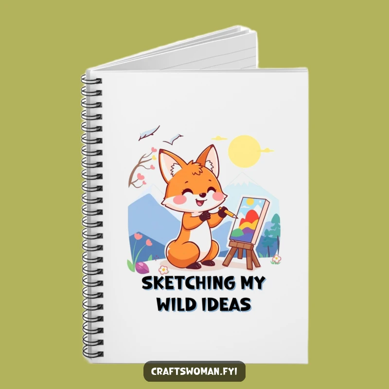 Funny Fox Painter Notebook: Sketch Your Ideas with a Hilarious Artistic Friend