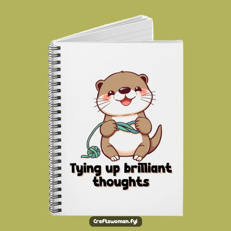Funny Otter Knotting Notebook: Playful Yarn Craft Journal