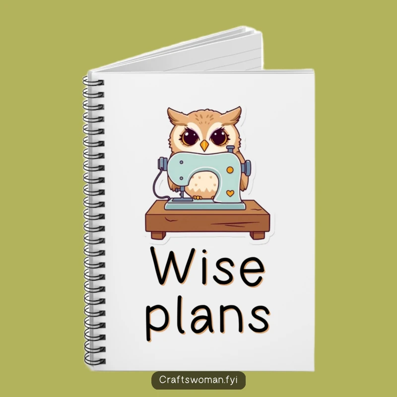 Funny Owl Notebook - Sketch Your Next Sewing Masterpiece