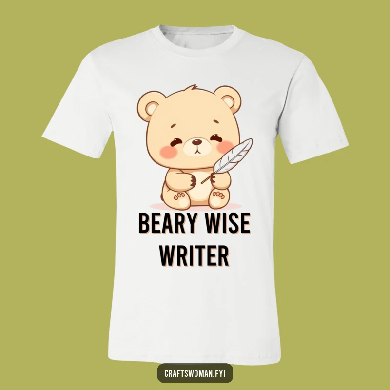 Funny Bear Author's Ink T-Shirt: Creative Muse, Great Funny Gift