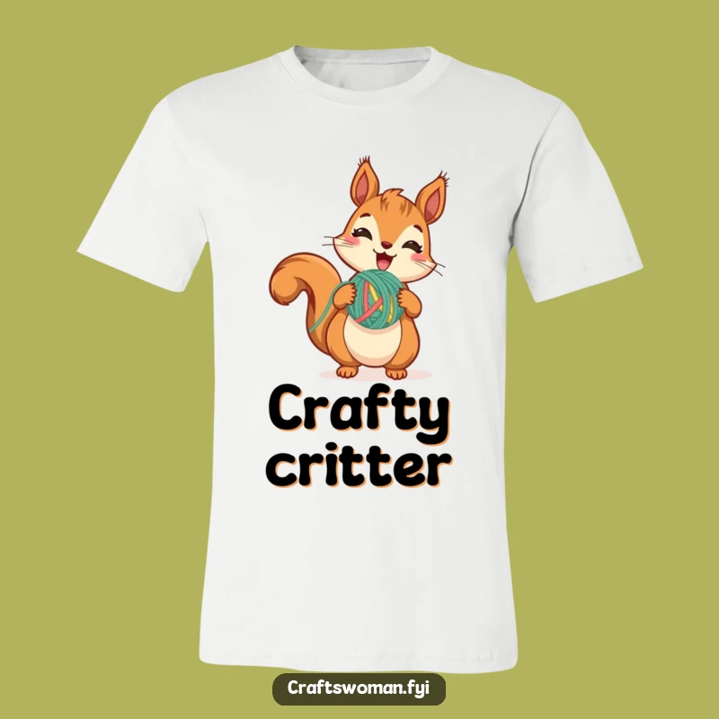 Funny Squirrel Yarn T-Shirt: Wearable Craftiness for Enthusiasts Gift