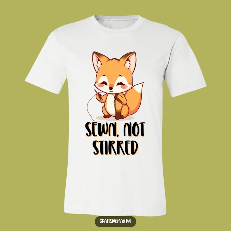 Funny Fox Sewing T-Shirt: Adorable and Humorous Apparel for Seamsters