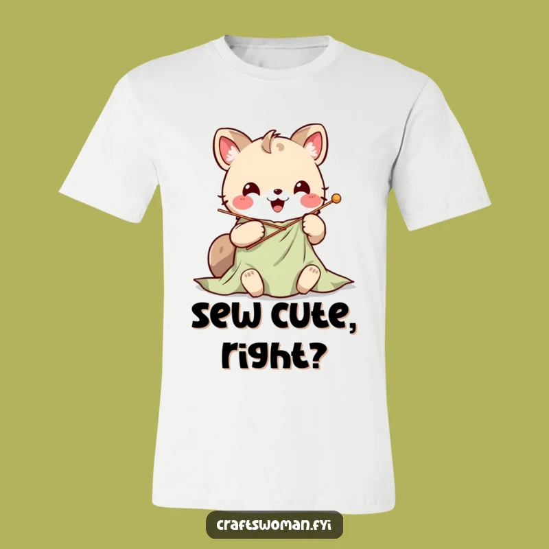 Funny Kawaii Stitching T-Shirt: Wear Your Crafty Passion Proudly!