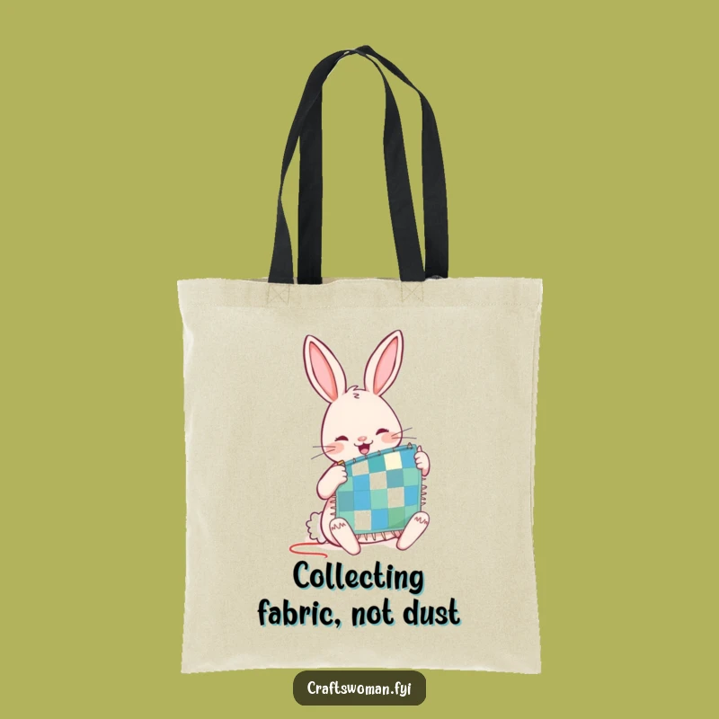 Funny Rabbit Quilting Tote Bag: Carry Your Projects & Your Joy
