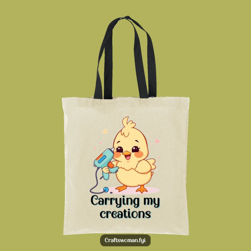 Funny Crafting Chick Tote Bag: Carry Your Projects with This Hilarious Design
